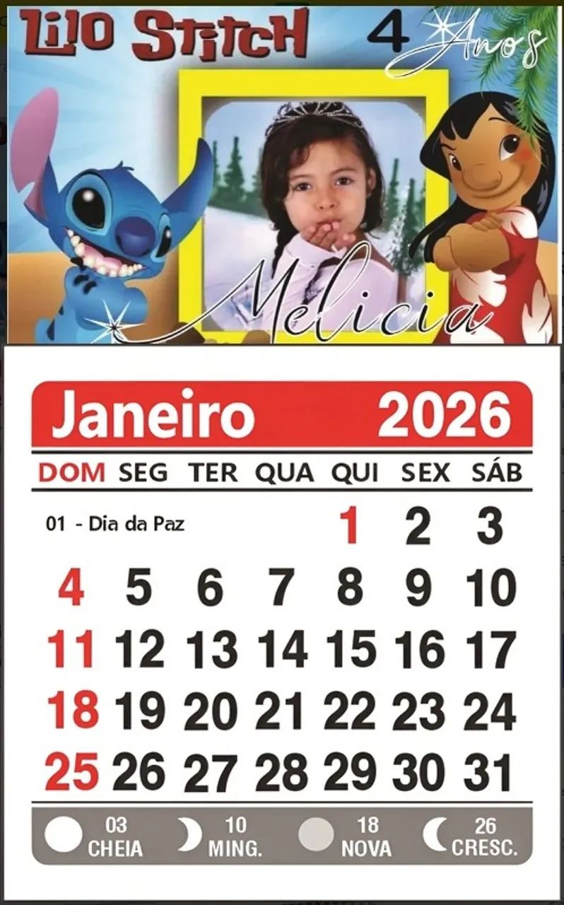 40 Mini Calendário 2026 medida 5x9cm ja vai com tema que o Cliente Gostaria - Foto 2