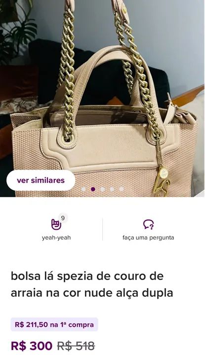 Bolsa couro de arraia - Foto 2