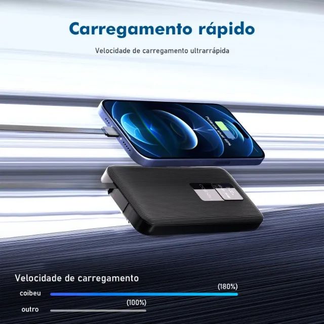 Power Bank Portatil Coibeu 10000mah Usb E Tipo-c - Foto 4
