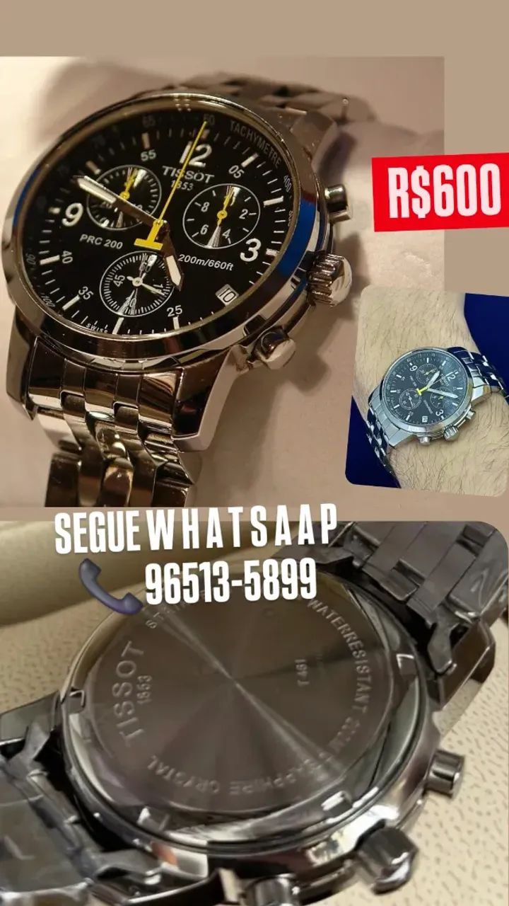 Relógio TISSOT PRC 200 - MULTIFUNCIONAL - MOSTRADOR PRETO - Foto 3