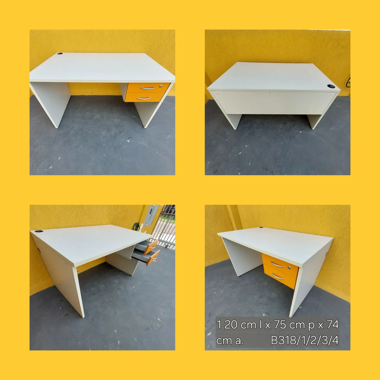 Mesa de Escritório com Gavetas