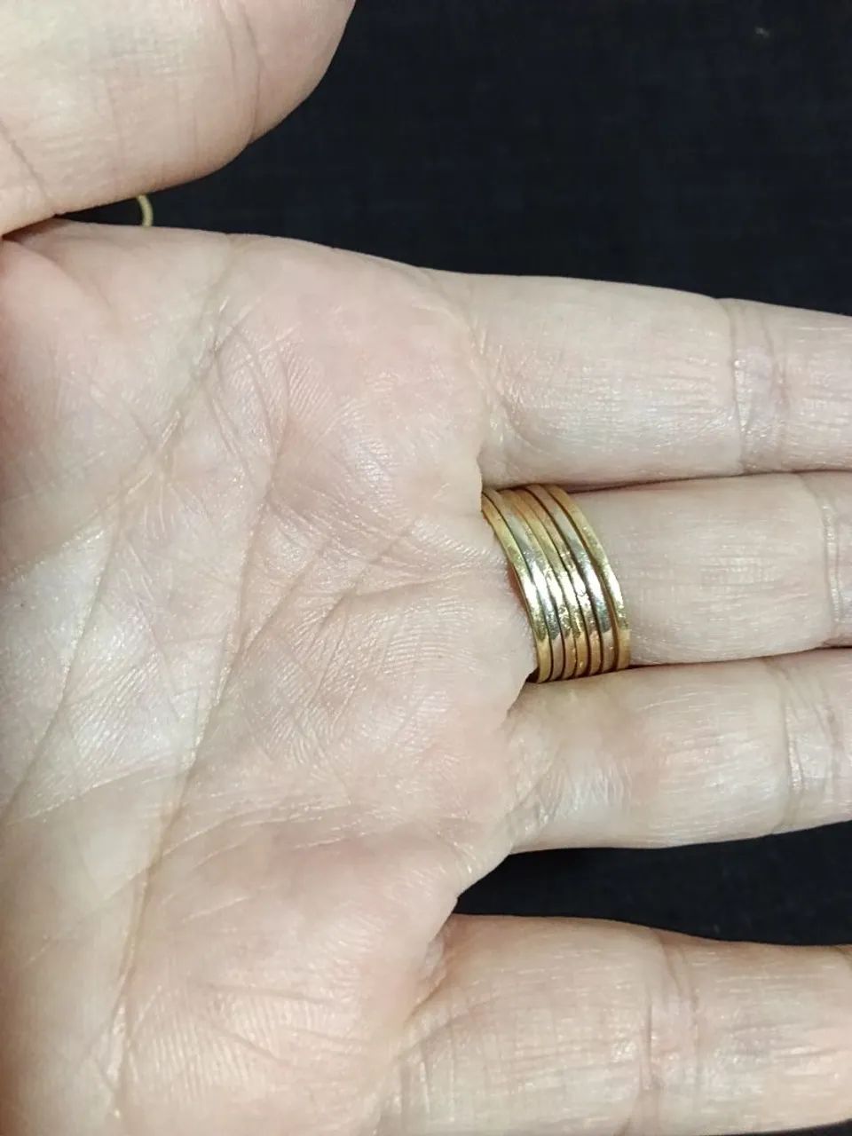 Anel 7 elos ouro 18 k - Foto 2