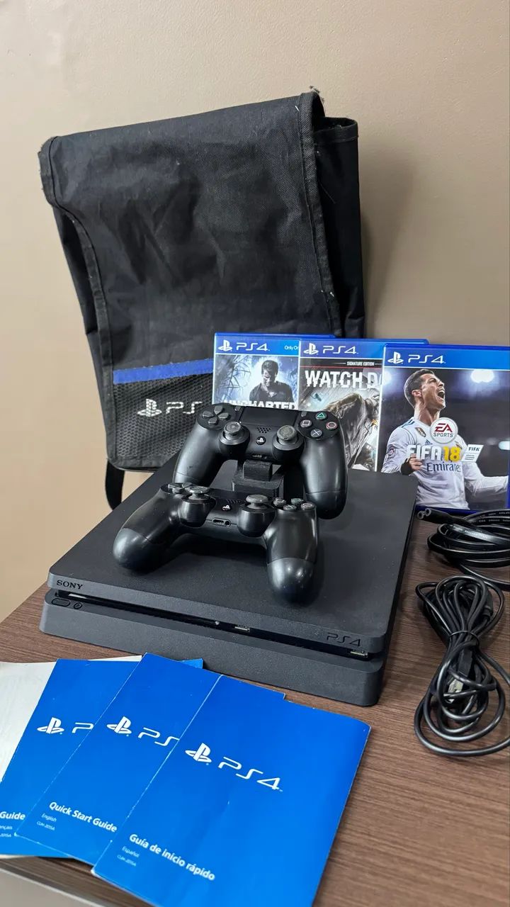 PS4 SLIM 500GB | +3 JOGOS