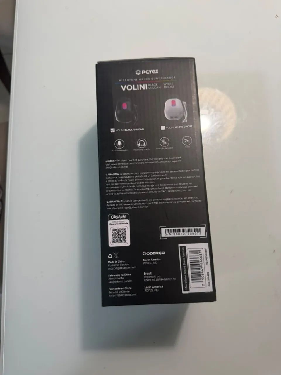 MICROFONE GAMER LACRADO VOLINI BLACK VULCAN RGB 