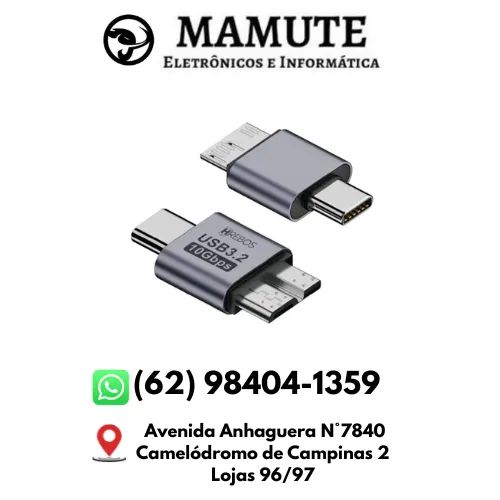 Adaptador Tipo-C Macho para Micro-B Macho HD Externo | Usb 3.2 10Gbps - Hrebos