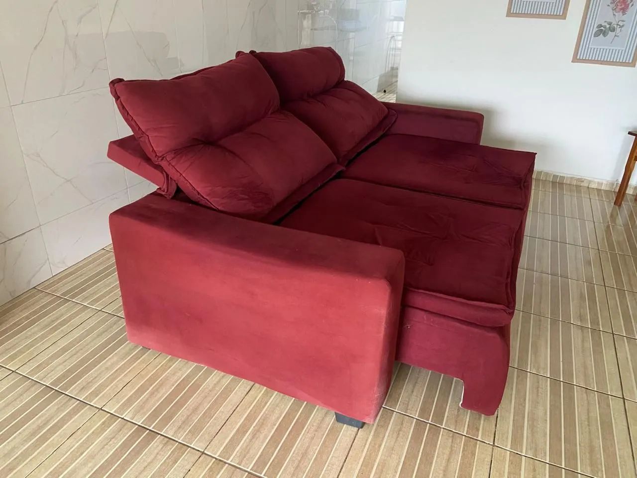 Sofá cama reclinável conservado - Foto 4