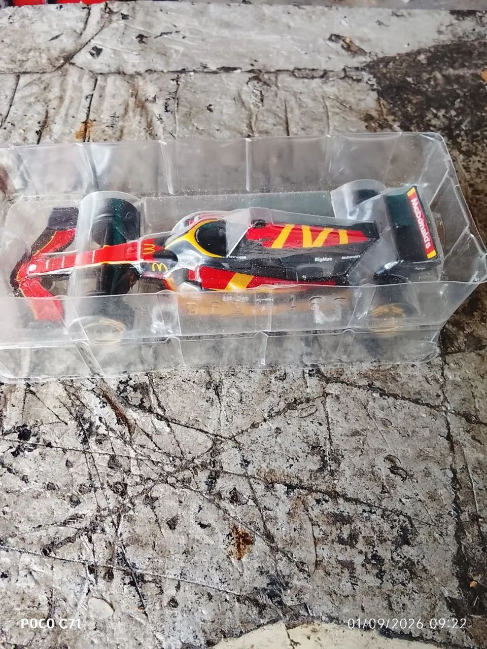 Miniatura de fórmula 1 da McDonald's 