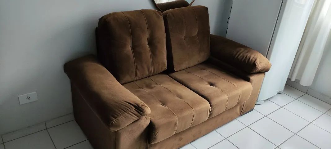 Sofá marrom 2 lugares - Foto 3