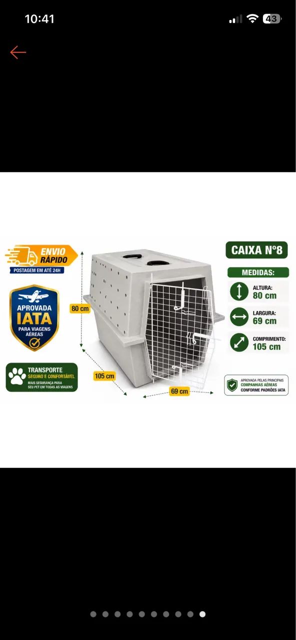 Caixa de transporte extra grande - IATA - Foto 3