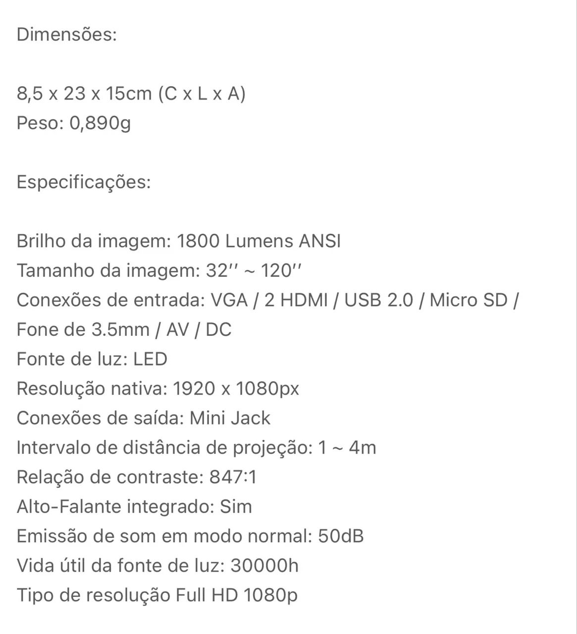 Projetor KNUP LED HDMI  - Foto 5