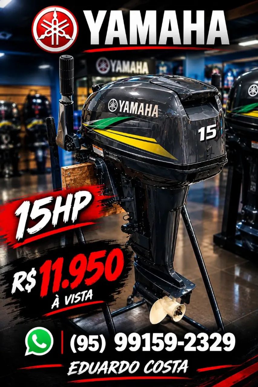 PROMOÇÃO MOTOR 15HP YAMAHA 