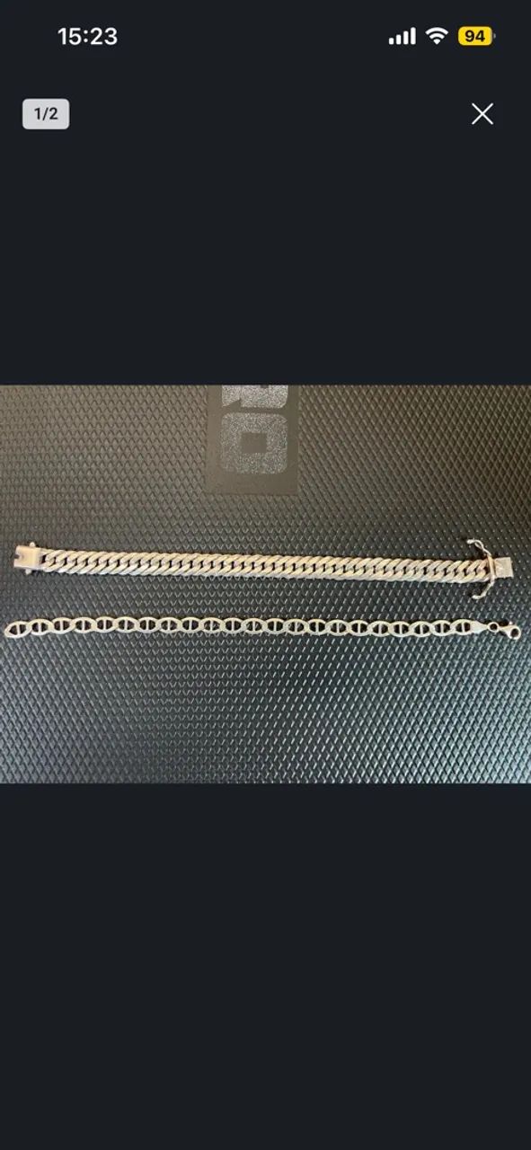 2 Pulseiras Prata 925 - Foto 2