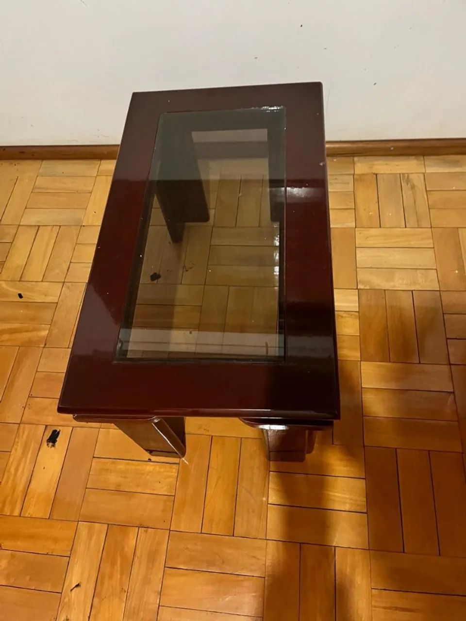 Estante para sala bordô com mesa de centro - Foto 3