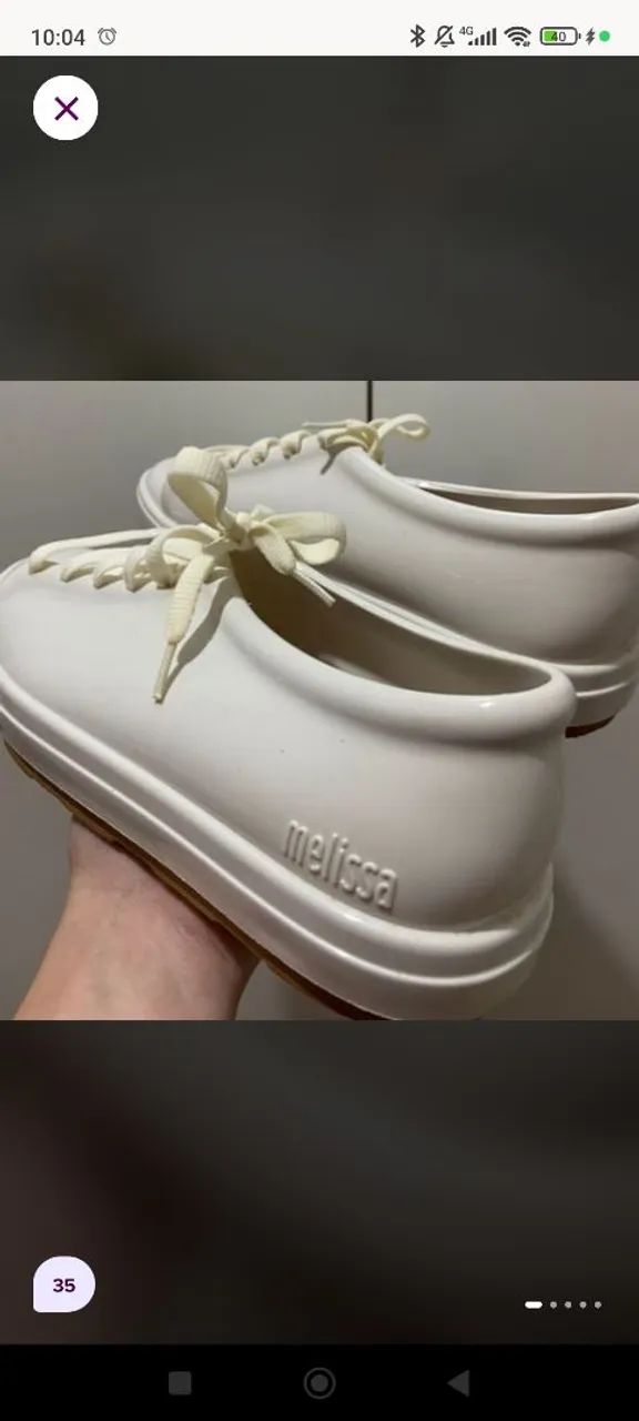 Tênis melissa be branco 35 - Foto 4