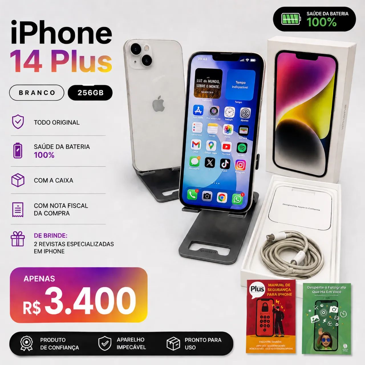 バッテリー100% iPhone 14 Plus｜256gb Apple ブランドページ バッテリー100% iPhone 14 Plus｜256gb 【公式通販】