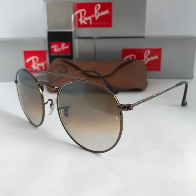 óculos de sol ray-ban ponte dupla coffee lentes de cristal - Foto 5