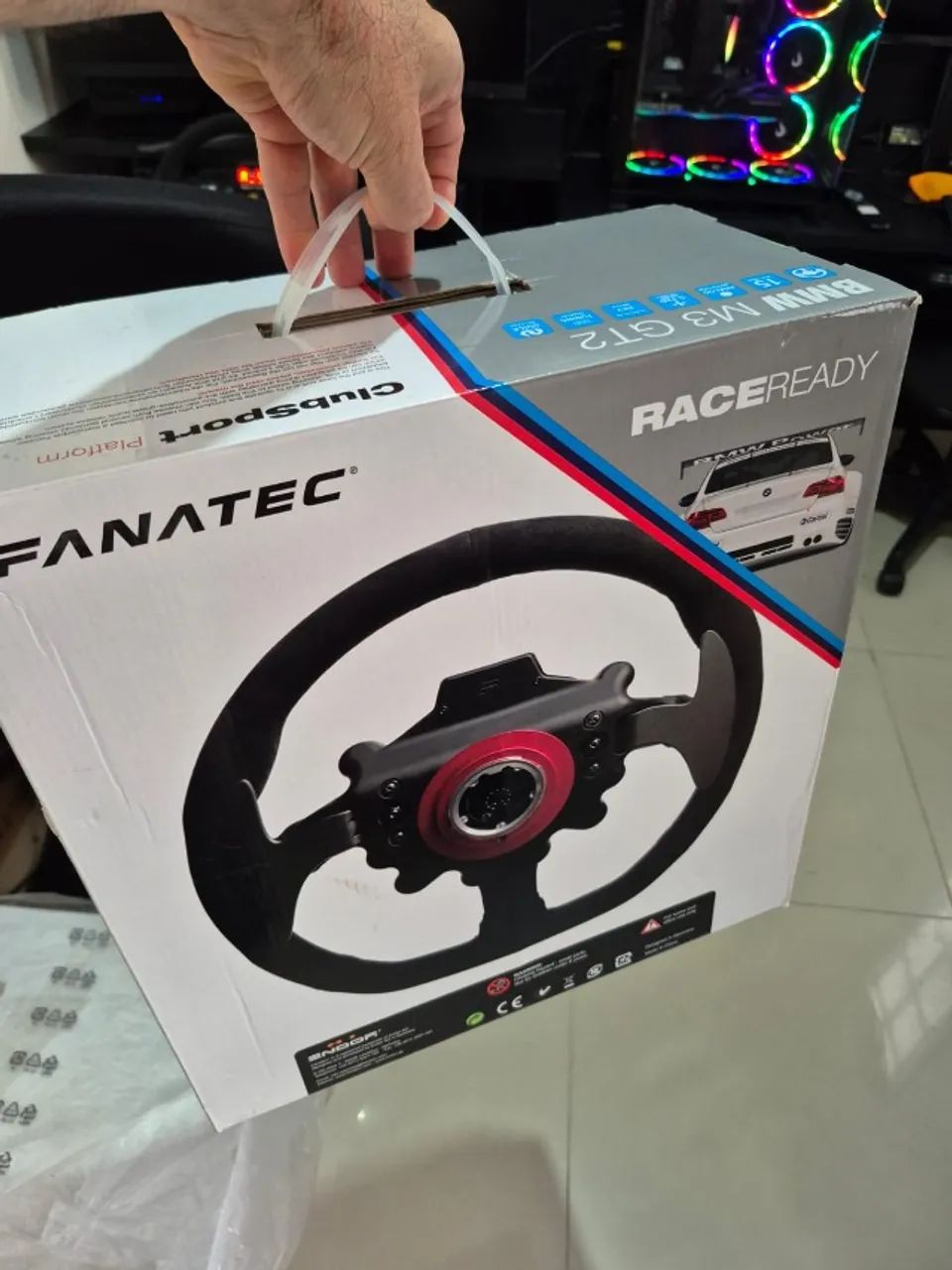 ⭕️ClubSport  M3 GT2 Fanatec ⭕️ olante Fanatec Clubsport Steering Wheel Bmw M3 Gt2 + Qrvermelho