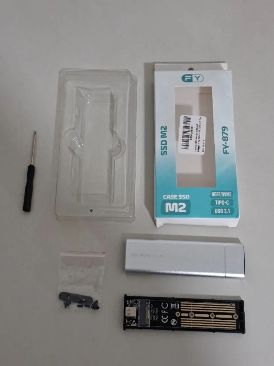 Case Ssd Nvme/ngff Tipo C Usb 3.1 Transparente Rápida - Foto 3
