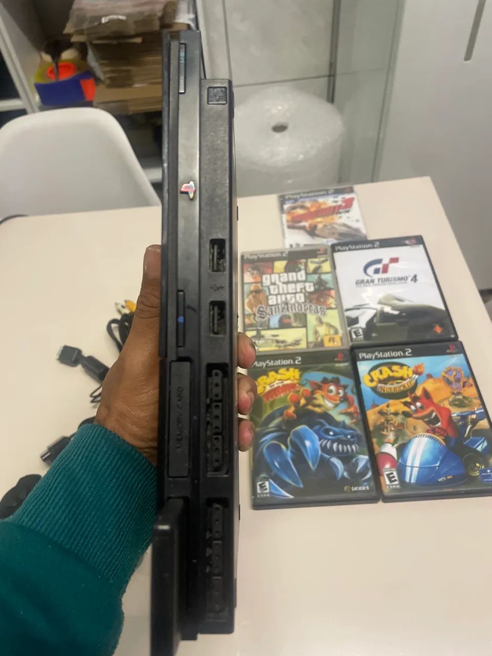 Ps2 com controle original e leitor funcionando  - Foto 5