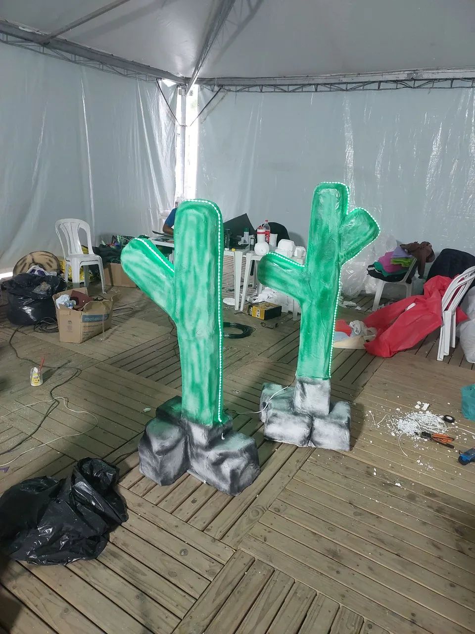 Esculturas 3D de cactos com Led - Foto 4