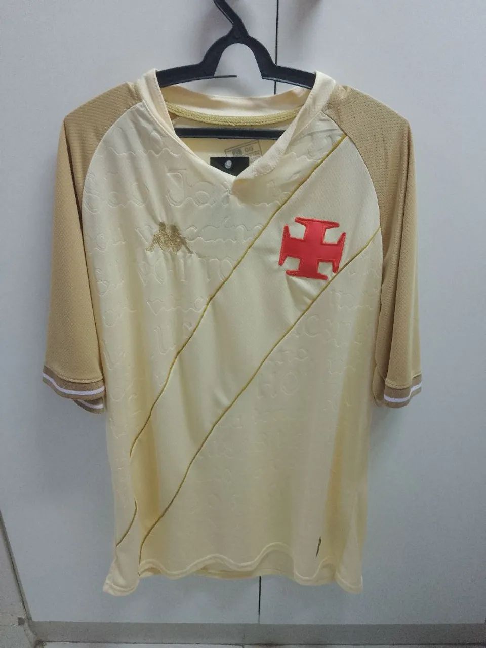 Camiseta Kappa Vasco creme Tam GG