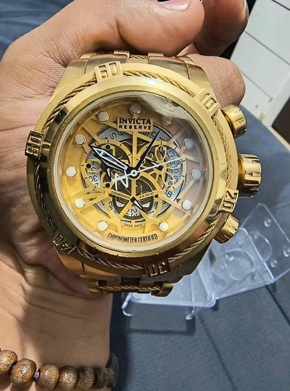 Relógio invicta reserva dourado