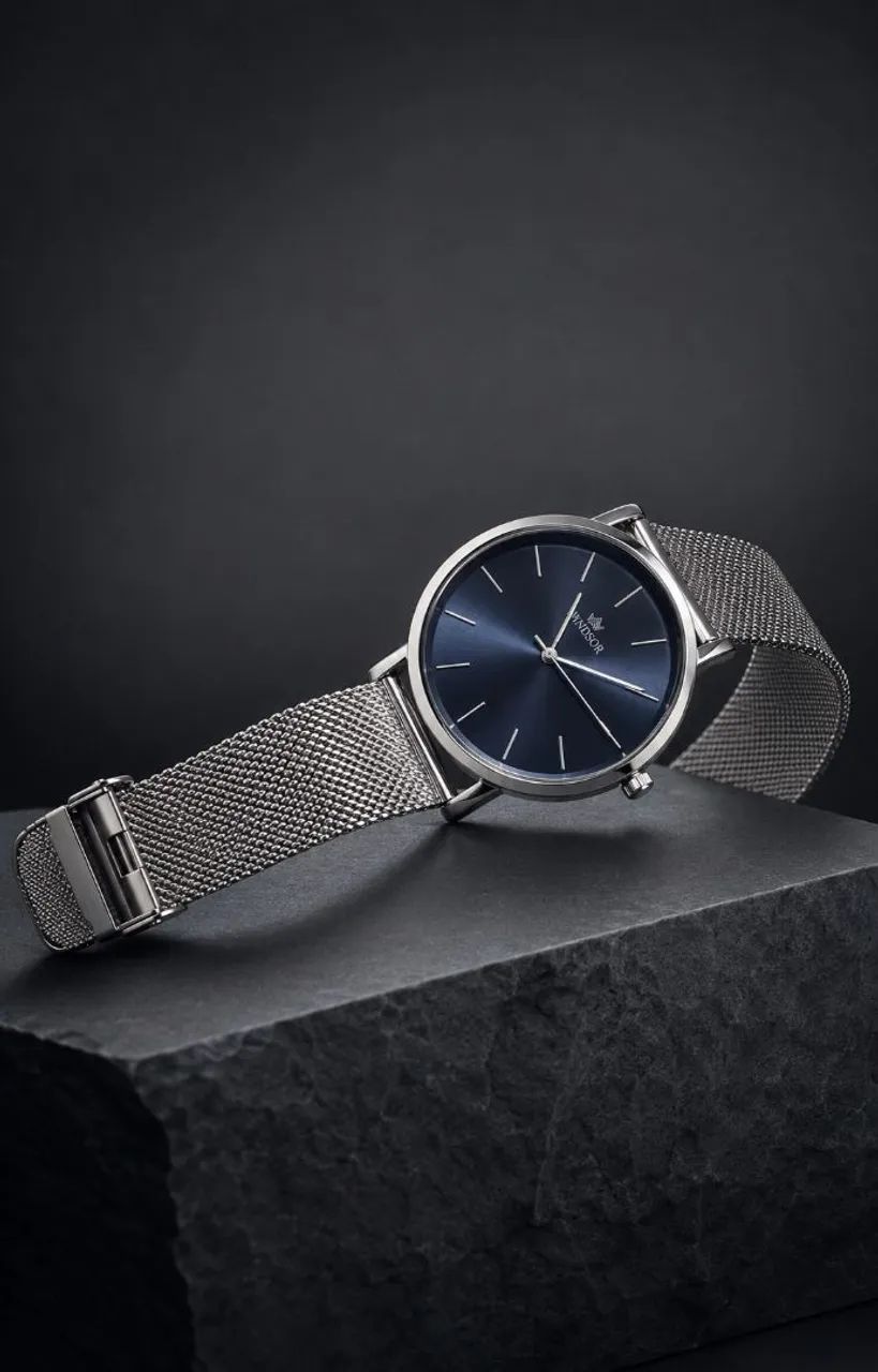 RELÓGIO MASCULINO COM VISOR AZUL - UM ANO DE GARANTIA