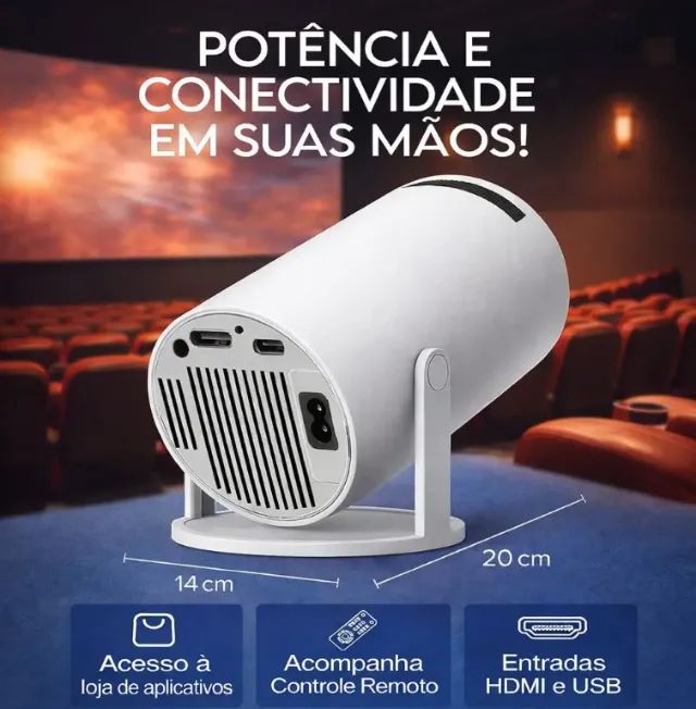Mini Projetor HY300 4K Smart - Wi-Fi + Bluetooth - Foto 5