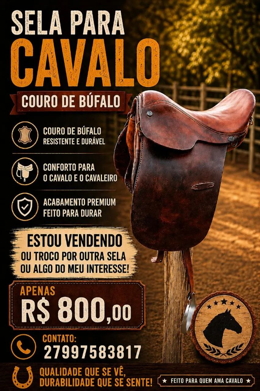 Sela para cavalo.