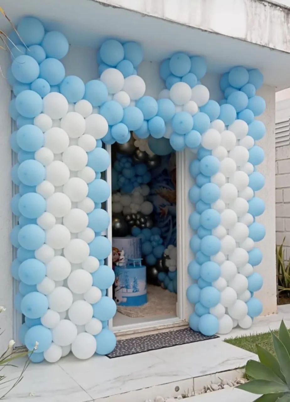 Decoração com balões.