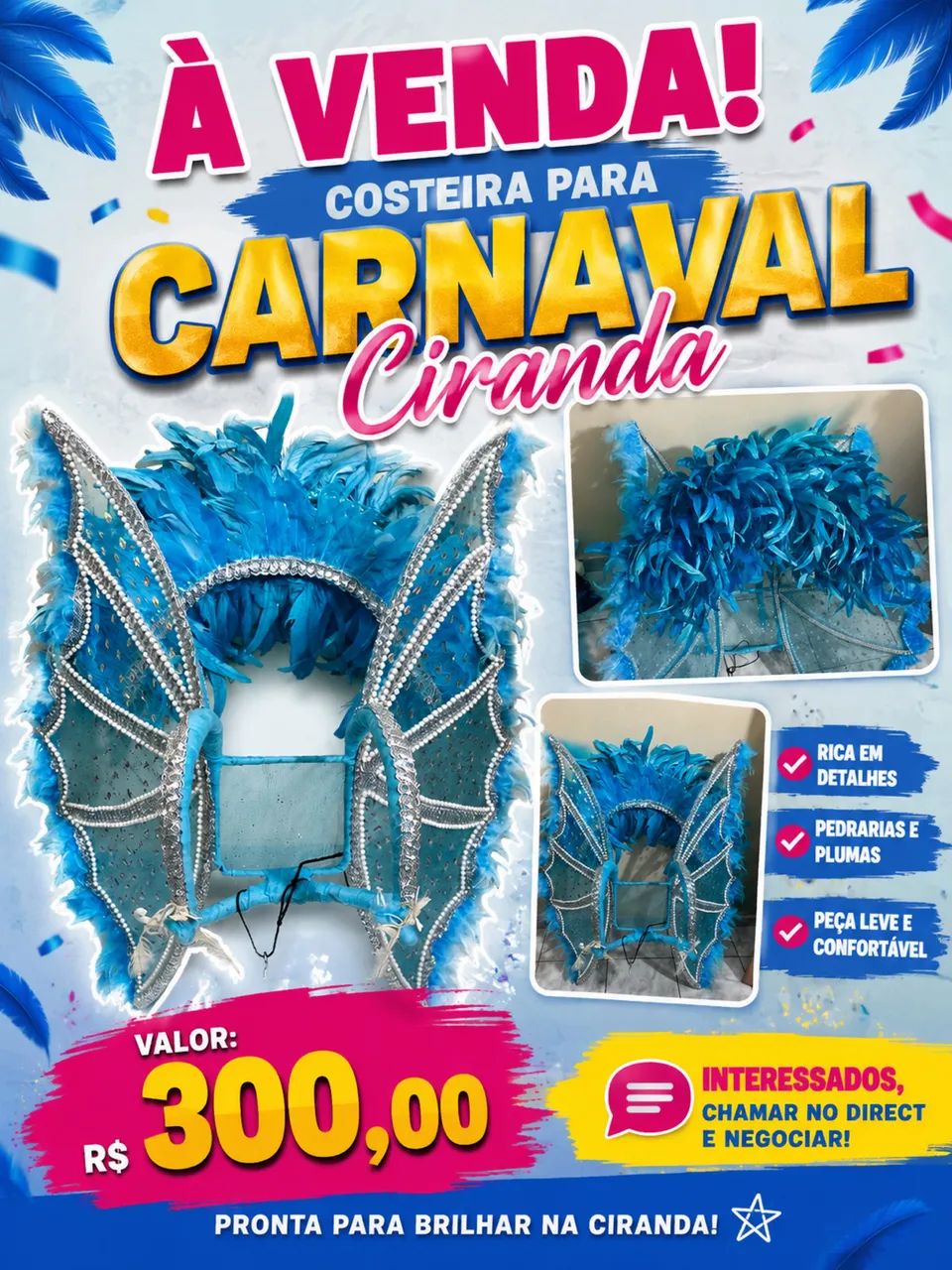 Costeira modela borboleta azul 