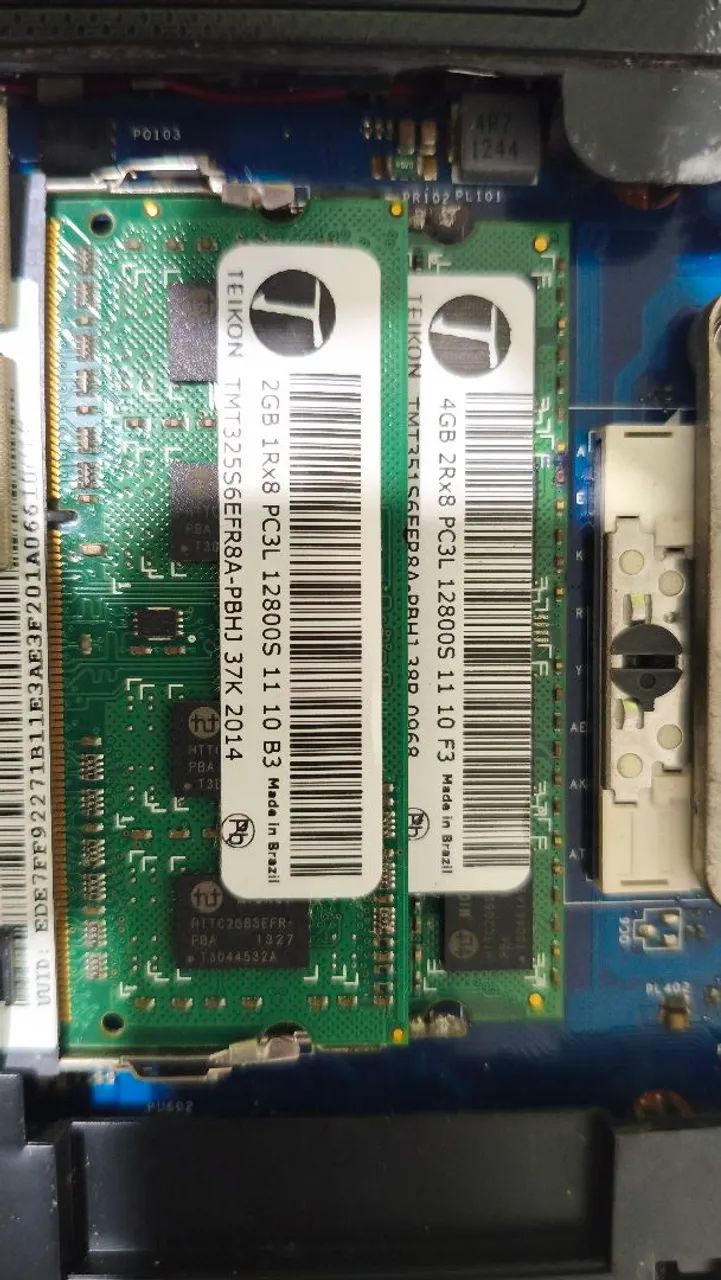 Memória ram notebook 6GB