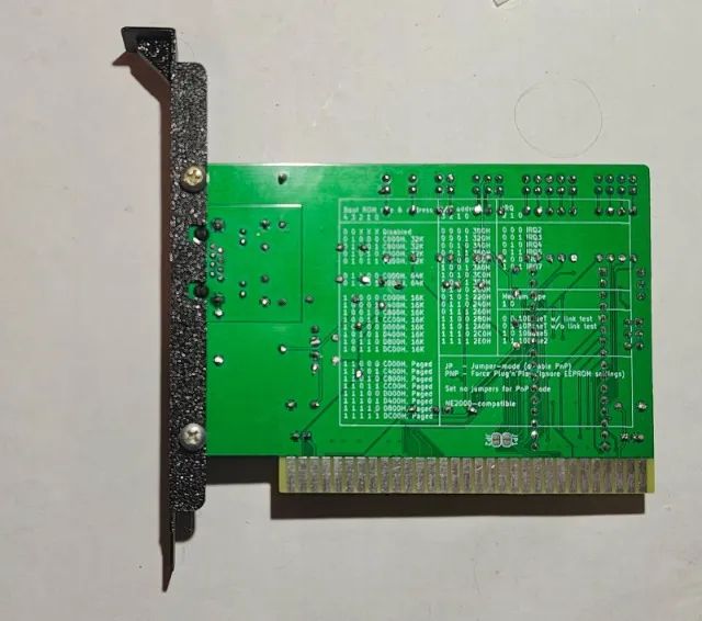 Placa de rede 8 bits para PC/XT RTL8019AS - Foto 2