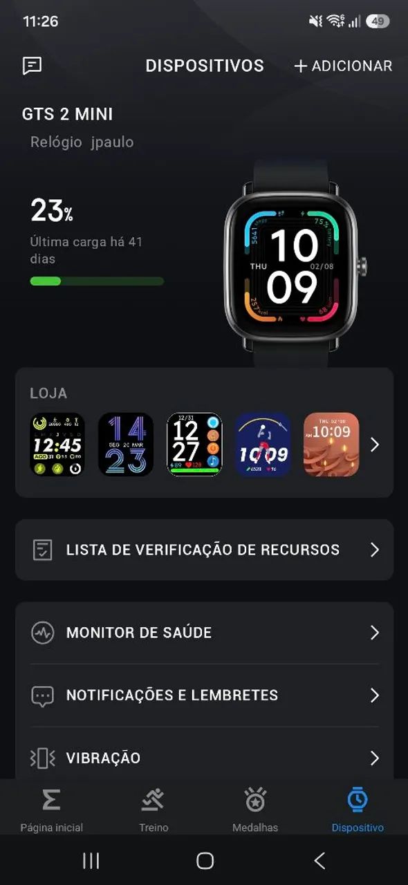 Relógio gts 2 mini com GPS  - Foto 4