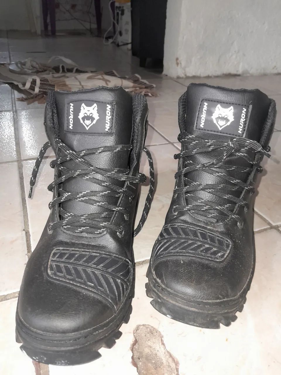Bota de motoqueiro 