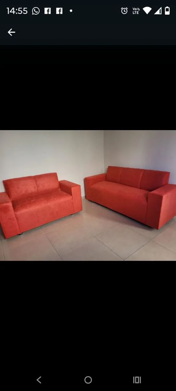 Lindo SOFÁ 2 E 3 LUGARES R$ 690 e vc só paga na entrega - Foto 4