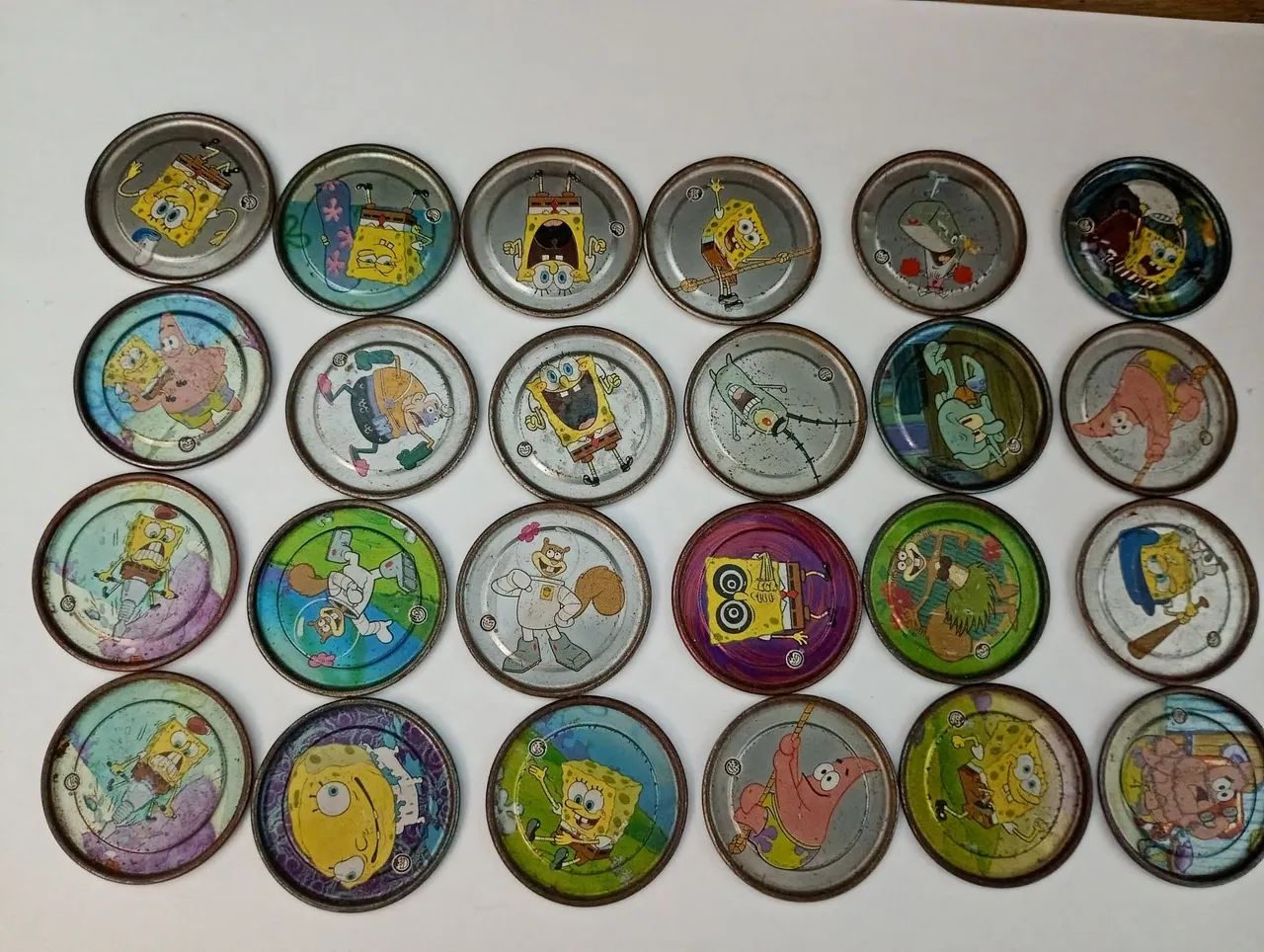 Tazos metálicos Bob Esponja Elma Chips