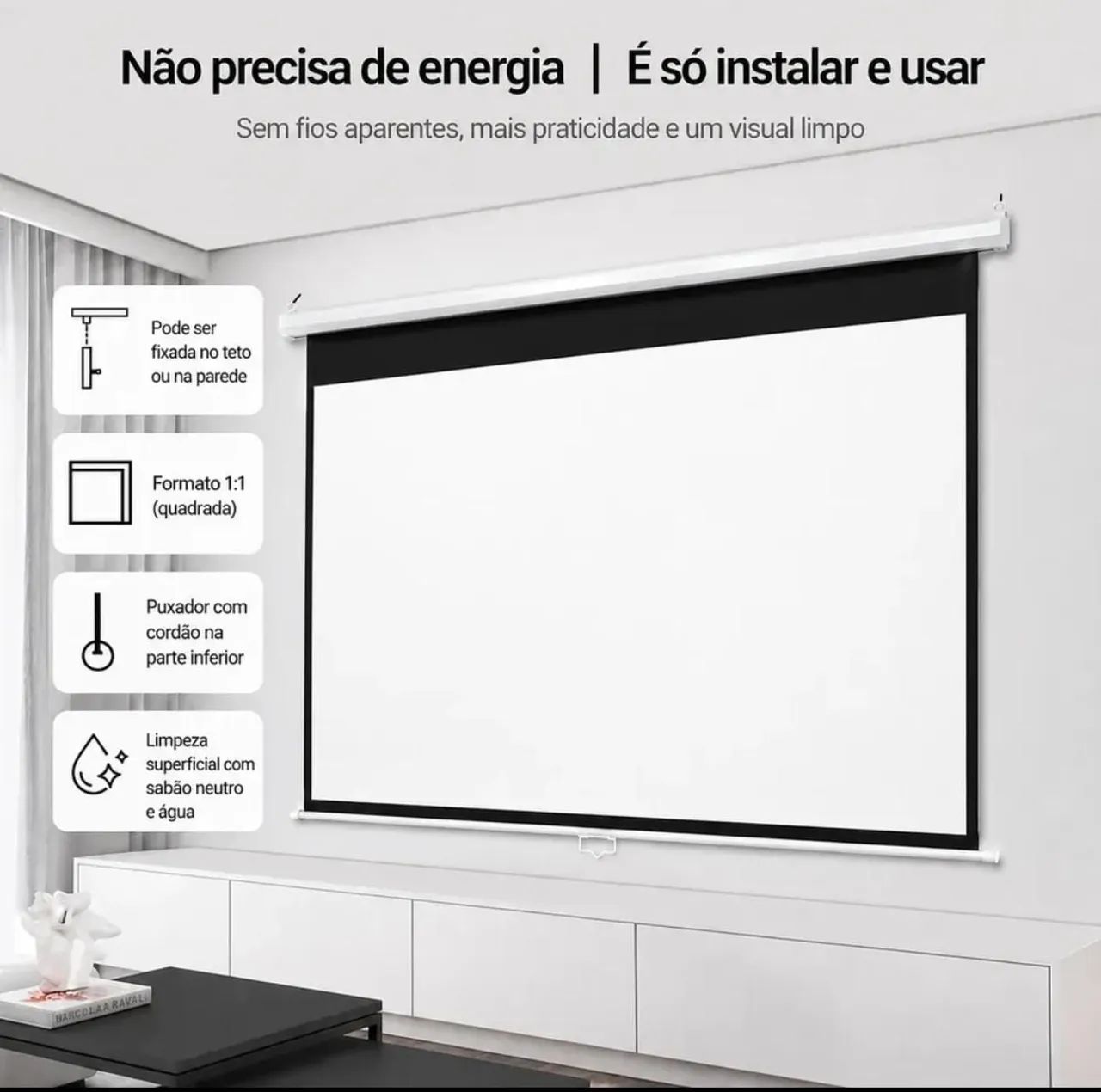 Lona para Projetor / Tela de Projeção 