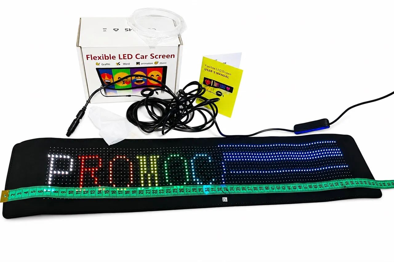 Painel LED Flexível RGB Programável para Carro com App Bluetooth  - Foto 2