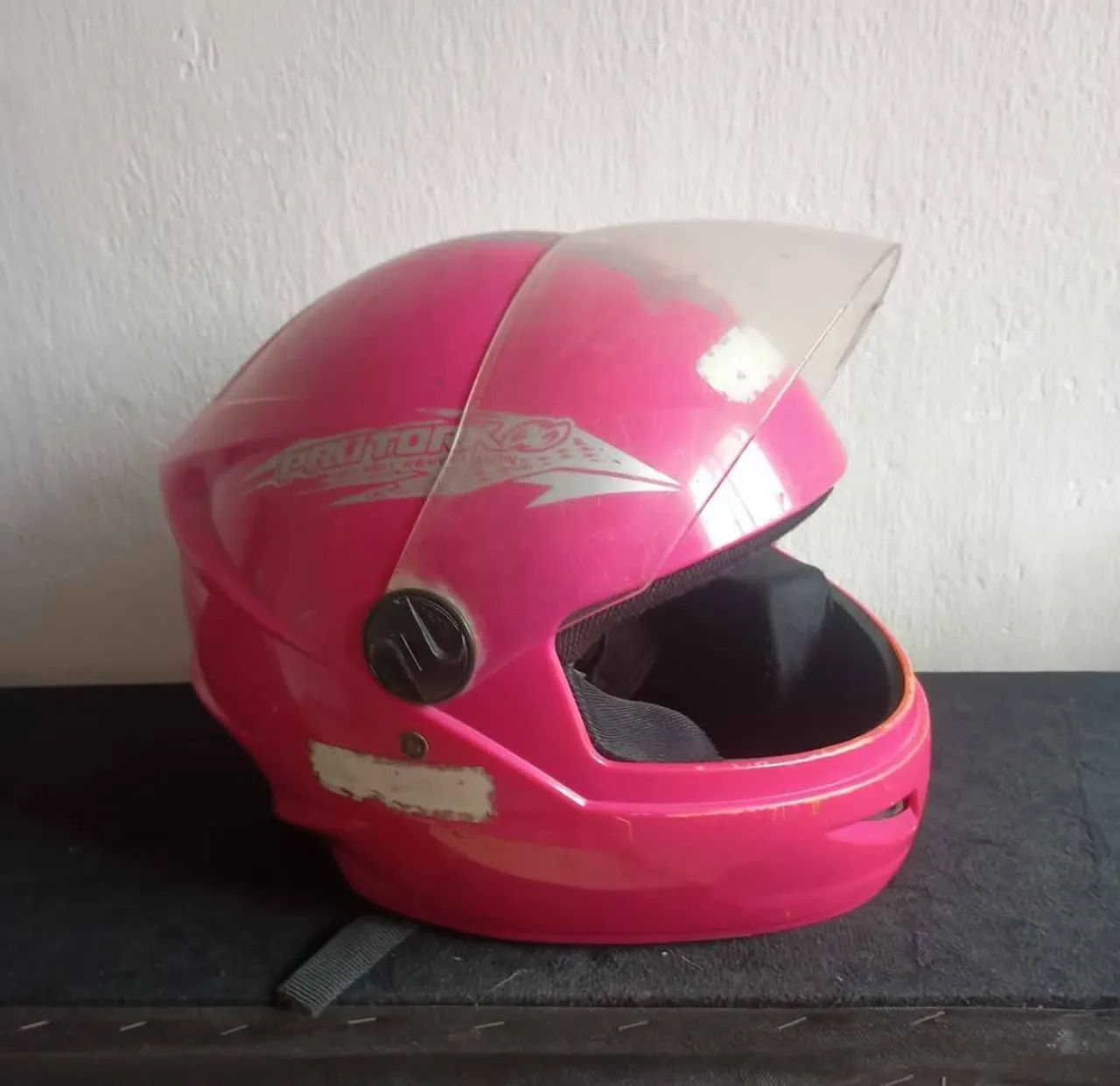 Capacete Rosa Tam.56 - Foto 5