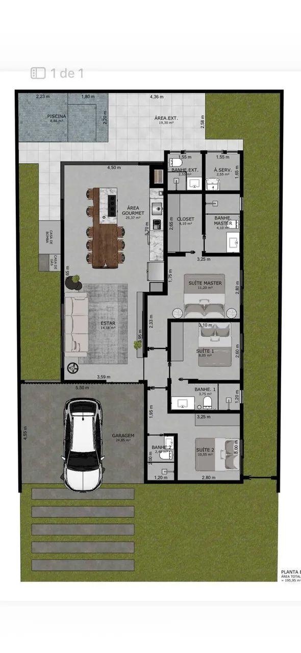 Casa Terrea com 3 Suites no Brisas Horizontal - Foto 2