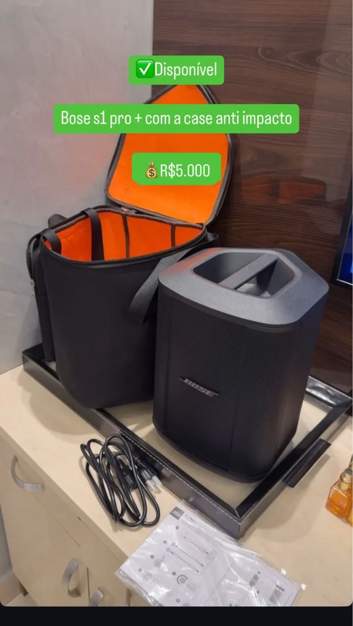 Bose s1 pro + zerada sem uso com case anti impacto - Equipamentos