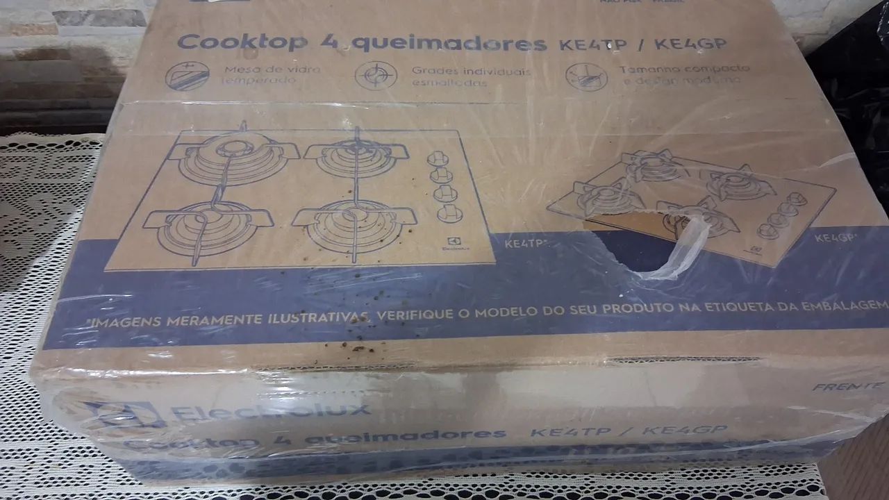 Cooktop eletrolux 4 bocas a gás 