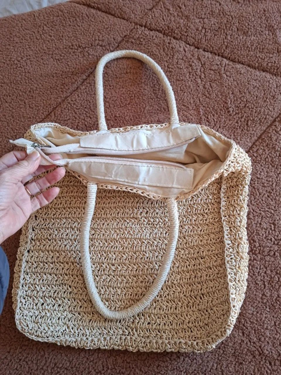 bolsa de palha praia - Foto 2
