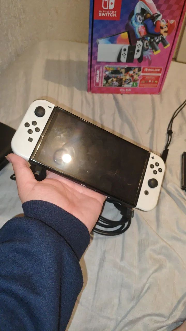 Nintendo Switch Oled Desbloqueado Com Case