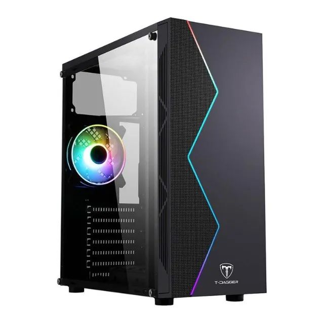 Gabinete gamer T-dagger p03b RGB Mid Tower | lateral em acrílico | excelente estado - Foto 2