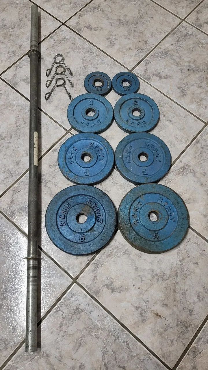 Kit barra + anilhas 