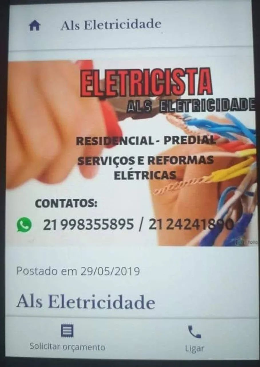 Eletricista de instalações 