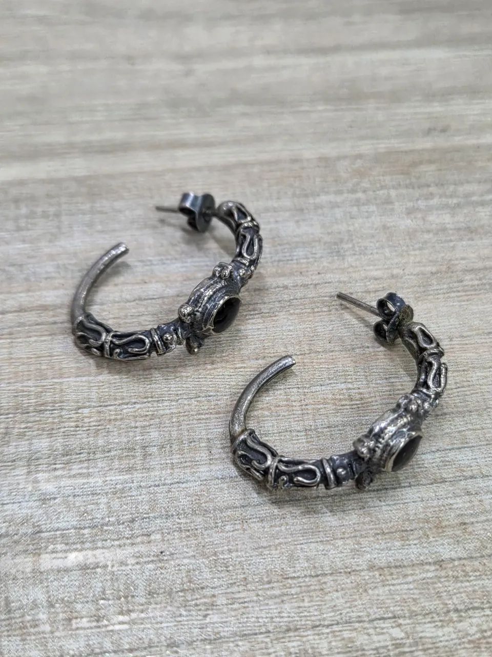 brinco argola bali prata folhada