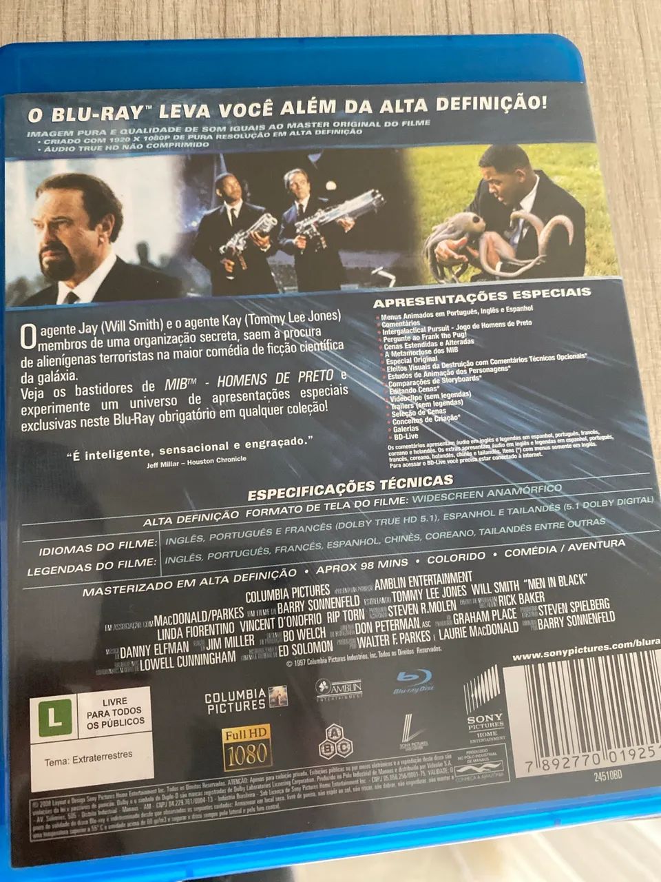 DVD Bluray MIB Homens de Preto - Foto 3